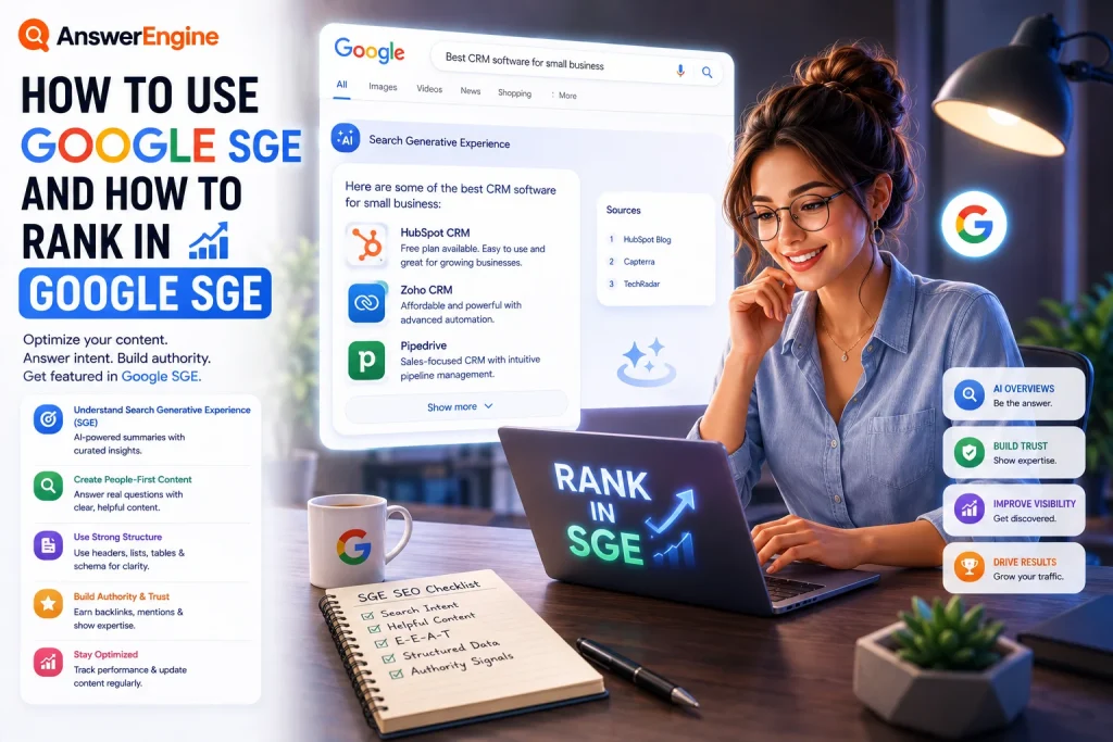 How to use Google SGE and how to rank in Google SGE