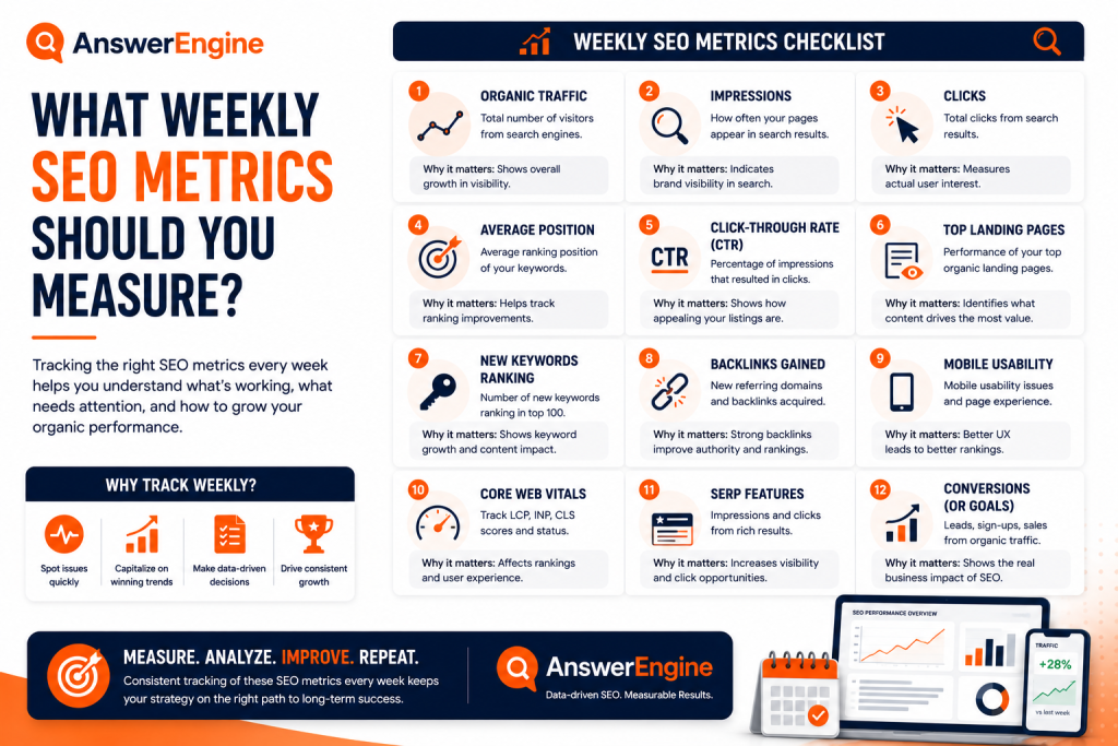 What weekly SEO metrics should you measure