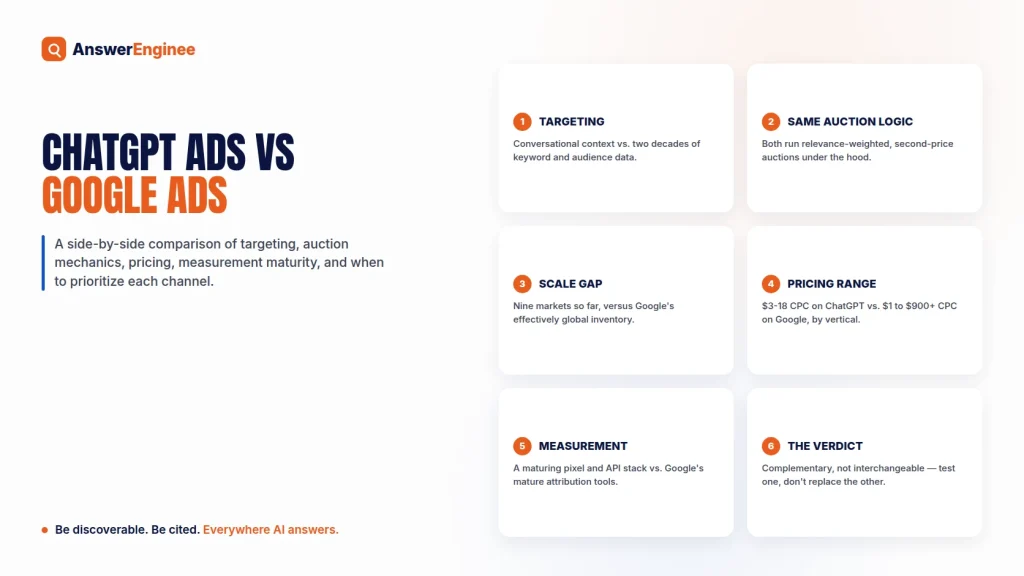 ChatGPT Ads vs Google Ads: What Marketers Need to Know