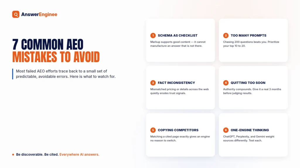 Seven common AEO mistakes founders and marketers make